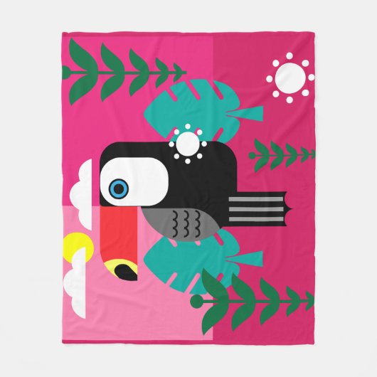 Toucan Tropical Bird Lovers Fleecedecke (Vorderseite)