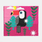 Toucan Tropical Bird Lovers Fleecedecke (Vorderseite (Horizontal))