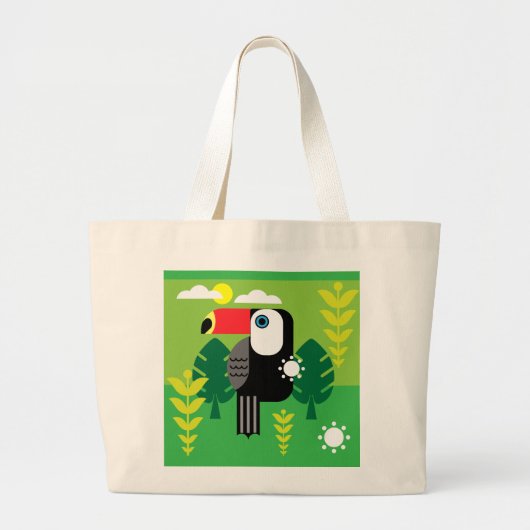 Toucan Tropical Bird Lovers Jumbo Stoffbeutel (Vorne)