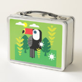 Toucan Tropical Bird Metall Brotdose (Rückseite)