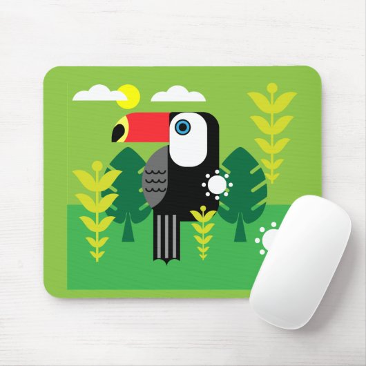 Toucan Tropical Bird Mousepad (Mit Mouse)