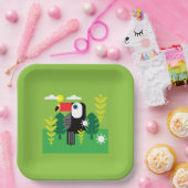 Toucan Tropical Bird Pappteller (Party)