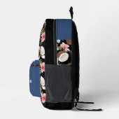 Toucan Tropical Floral and Coconut Bedruckter Rucksack (Rechts)