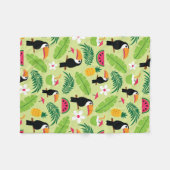 Toucan Tropical Summer Fleecedecke (Vorderseite (Horizontal))