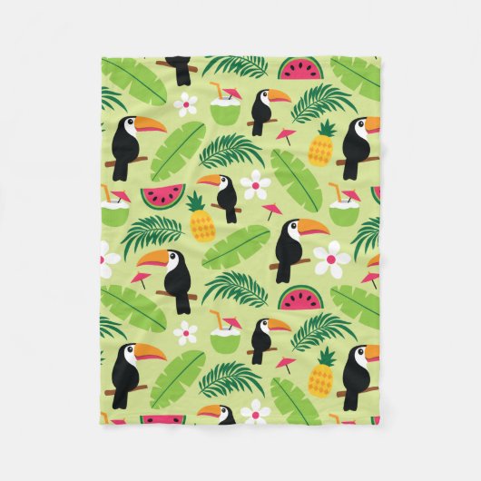 Toucan Tropical Summer Fleecedecke (Vorderseite)