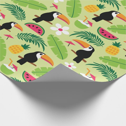 Toucan Tropical Summer Geschenkpapier (Ecke)