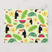 Toucan Tropical Summer Pattern Postkarte (Vorderseite)