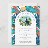 Toucan Tropical Vibrannt Summers Baby Shower Einladung (Vorderseite)