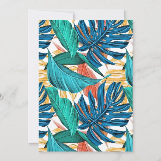 Toucan Tropical Vibrannt Summers Baby Shower Einladung (Rückseite)