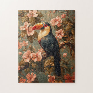 Toucan Tropical Vintag Style Painting Puzzle