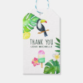 Toucan Tropical Watercolor Summer Party Geschenkanhänger (Vorderseite)