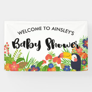 Toucan tropische Babyparty Banner