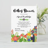 Toucan tropische Babyparty Einladung (Stehend Vorderseite)