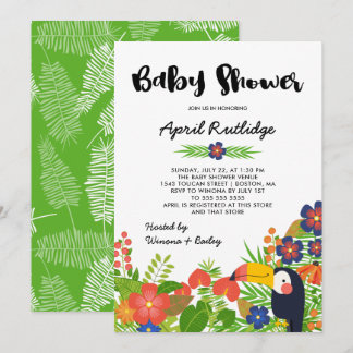 Toucan tropische Babyparty Einladung