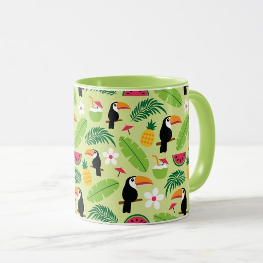 Toucan tropischer Sommer Tasse (VorderseiteRechts)