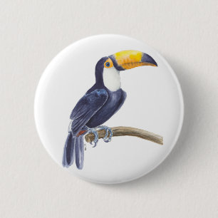 Toucan, tropischer Vogel Button