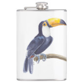 Toucan, tropischer Vogel Flachmann (Vorderseite)