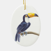 Toucan, tropischer Vogel Keramik Ornament (Hinten)