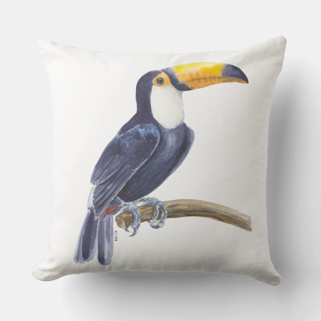 Toucan, tropischer Vogel Kissen (Vorderseite)