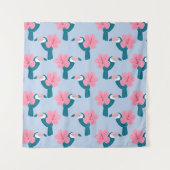 Toucan und Hibiskus Wandteppich (Vorderseite)