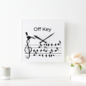 Toucan verbindet Vogelgesang mit Schlüsselmusik Quadratische Wanduhr (Zuhause)