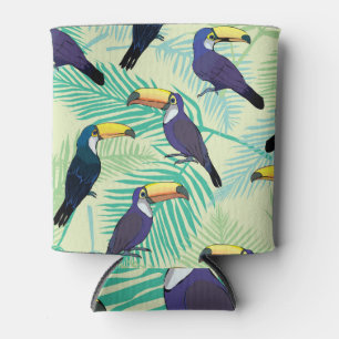 Toucan Vintage, farbige Illustration. Dosenkühler
