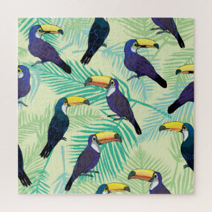Toucan Vintage, farbige Illustration. Puzzle
