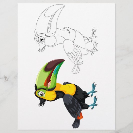 Toucan-Vogel-Farbseite (Vorderseite)