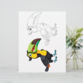 Toucan-Vogel-Farbseite (Stehend Vorderseite)