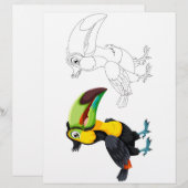 Toucan-Vogel-Farbseite (Vorne/Hinten)