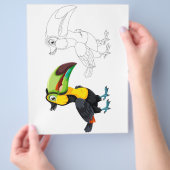 Toucan-Vogel-Farbseite Flyer (Hand)