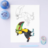 Toucan-Vogel-Farbseite Flyer (Einzeln)