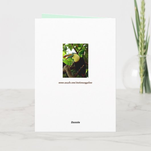 Toucan Vogel Grußkarte Feiertagskarte (Rückseite)