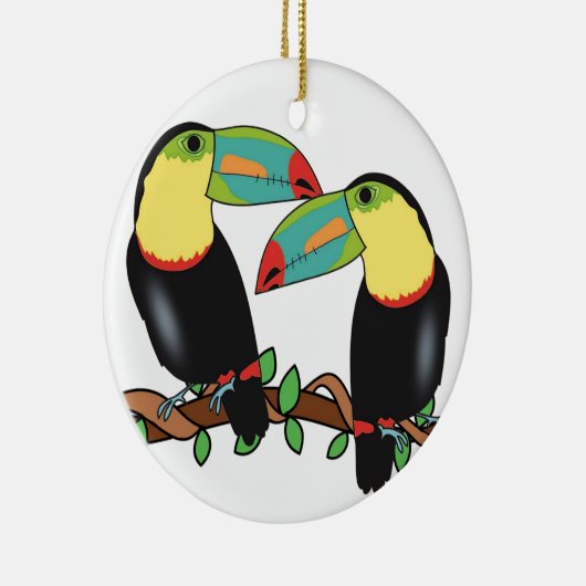 Toucan Vogel-Liebekunst Keramikornament (Rechts)