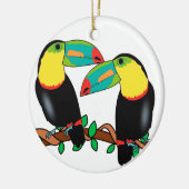 Toucan Vogel-Liebekunst Keramikornament (Links)