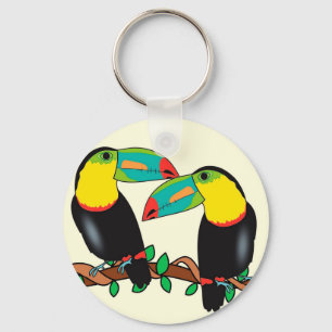 Toucan Vogel-Liebekunst Schlüsselanhänger