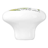 Toucan-Vogel mit Blume Keramikknauf (Seitenansicht)