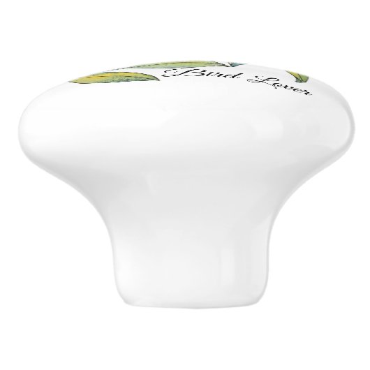 Toucan-Vogel mit Blume Keramikknauf (Seitenansicht)