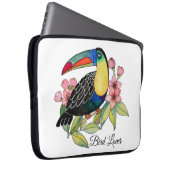 Toucan-Vogel mit Blume Laptopschutzhülle (Vorne Rechts)