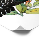 Toucan-Vogel mit Blume Poster (Ecke)