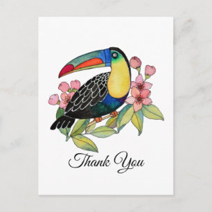 Toucan-Vogel mit Blume Postkarte