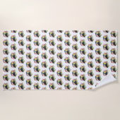 Toucan-Vogel mit Blume Strandtuch (Vorderseite)