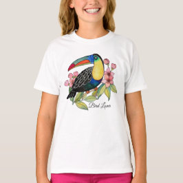 Toucan-Vogel mit Blume T-Shirt