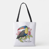 Toucan-Vogel mit Blume Tasche (Rückseite)