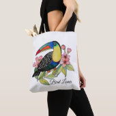 Toucan-Vogel mit Blume Tasche (Von Nahem)