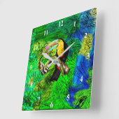 Toucan Wall Clock Toco Bird Quadratische Wanduhr (Winkel)