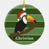 Toucan - WeihnachtsSpecial Keramik Ornament (Hinten)