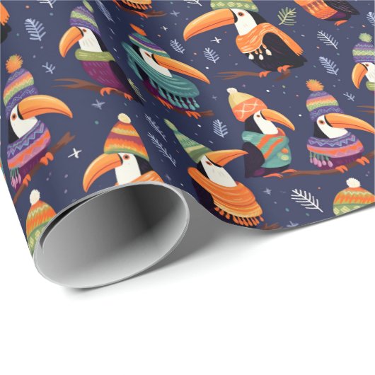 Toucan Weihnachtswrapping Paper Geschenkpapier (Rolleneckpunkt)