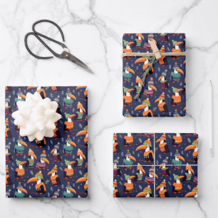 Toucan Weihnachtswrapping Paper Geschenkpapier Set