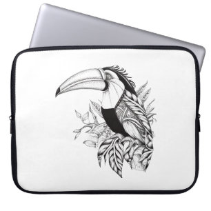 Toucan Wild Animal Nature Illustration Art Tattoo Laptopschutzhülle